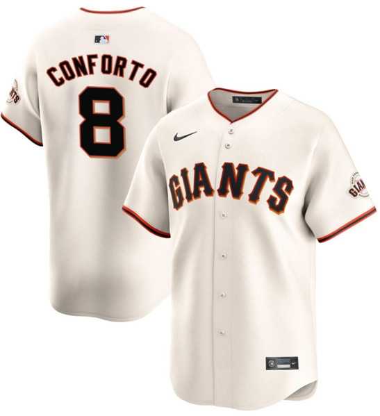 Men%27s San Francisco Giants #8 Michael Conforto Cream Cool Base Stitched Baseball Jersey Dzhi